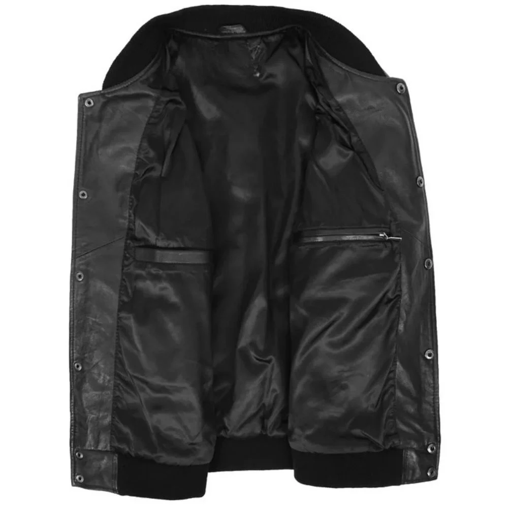 Mens Leather College Boy Varsity Jacket