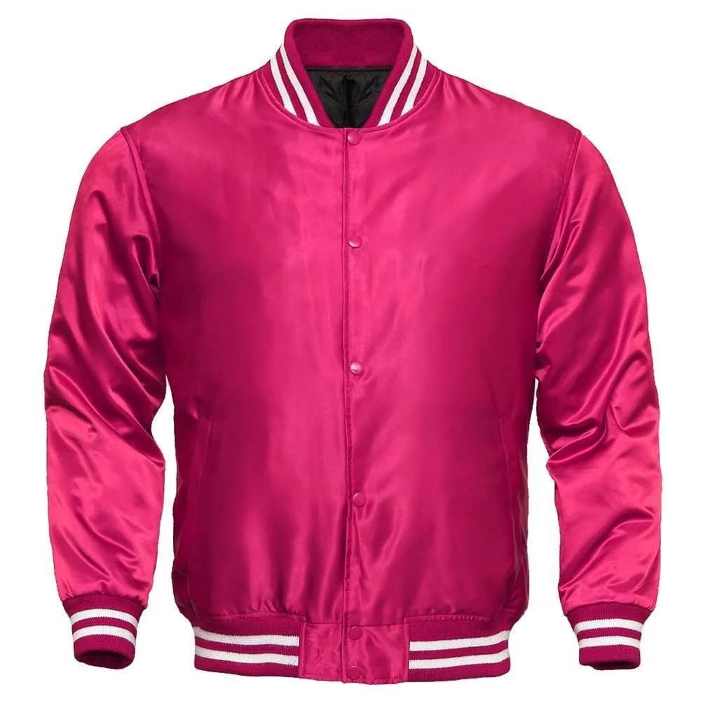 Men's Satin Letter Men Varsity Jacket