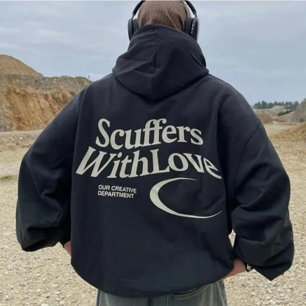Oversized Scuffers With Love Hoodie