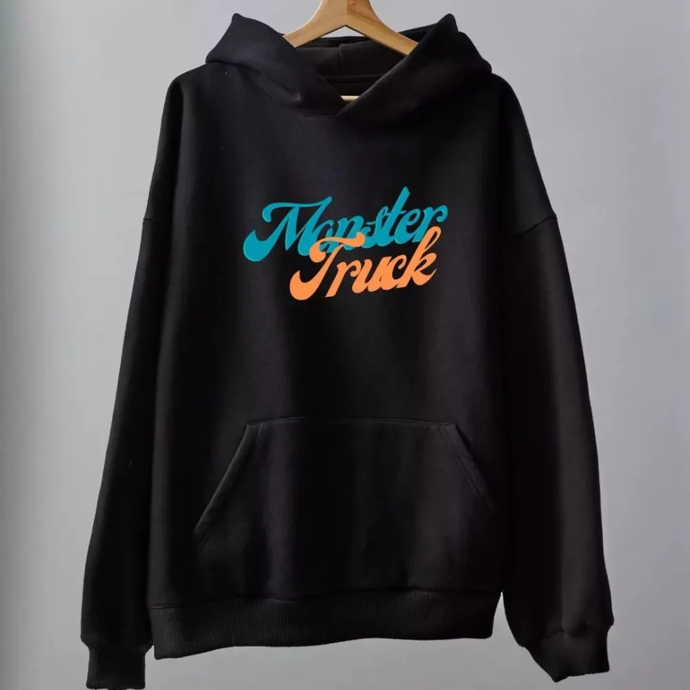 Printed Monster Truck Hoodie