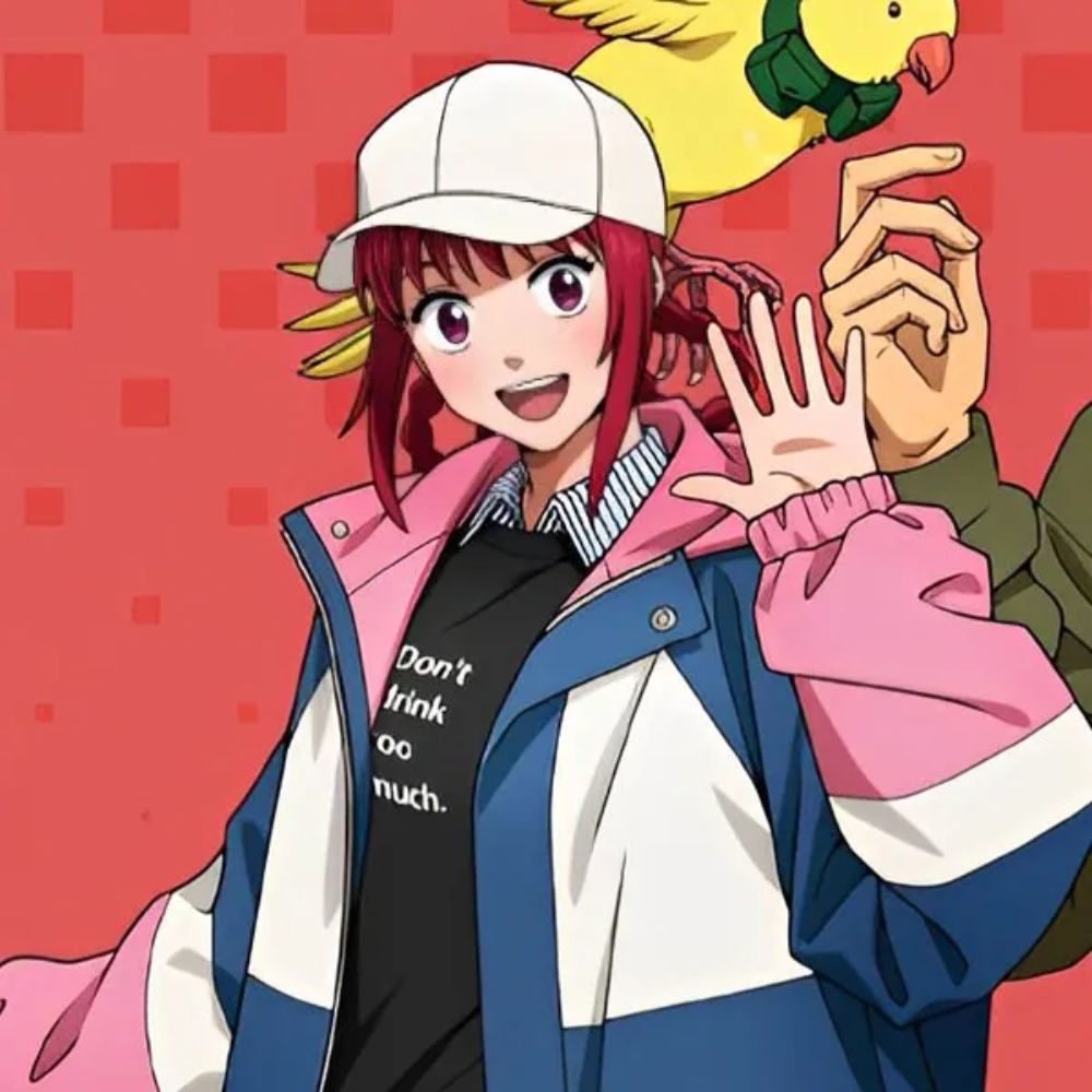 Sakamoto Days 2025 Lu Shaotang Blue and Pink Jacket