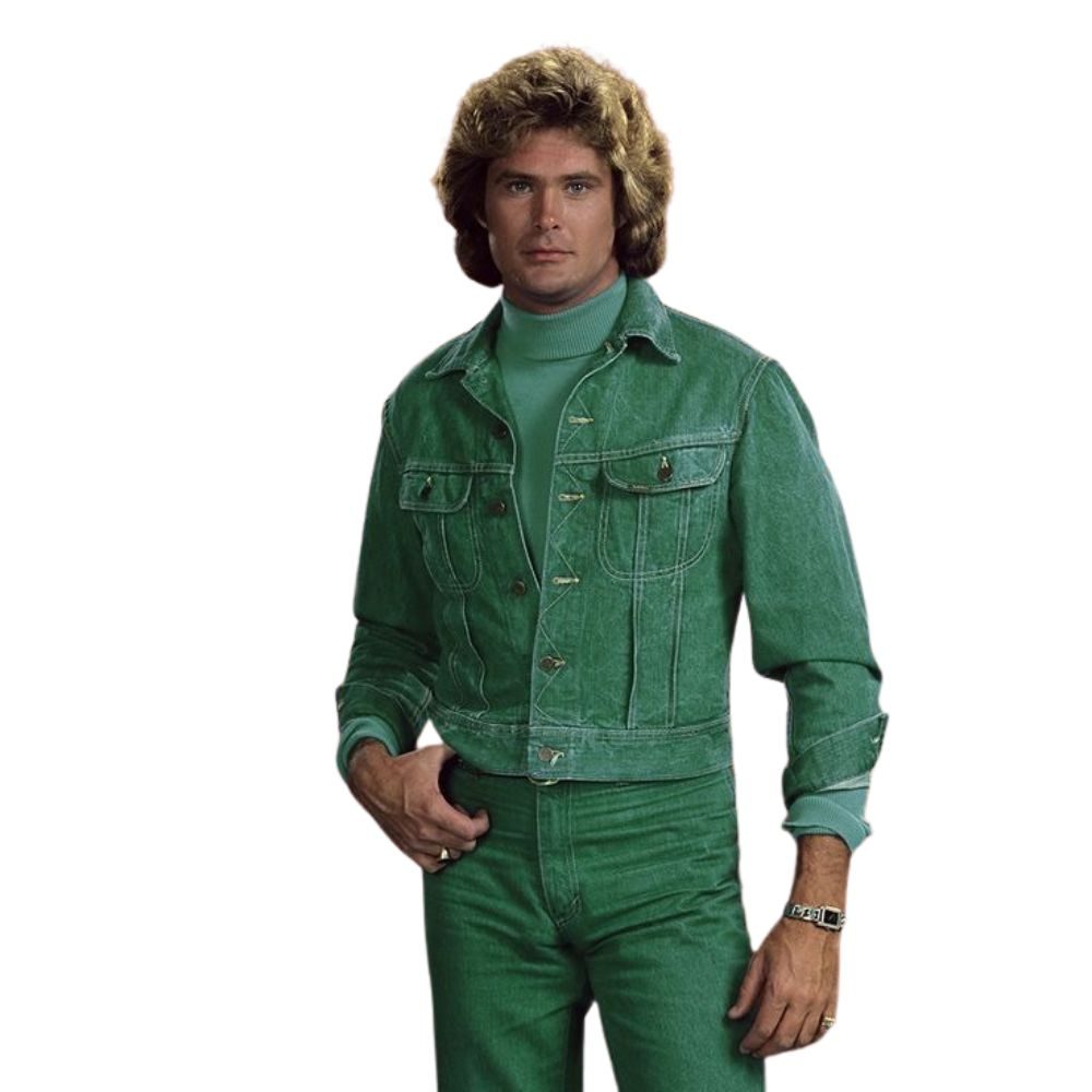 St Patricks David Hasselhoff denim Jacket