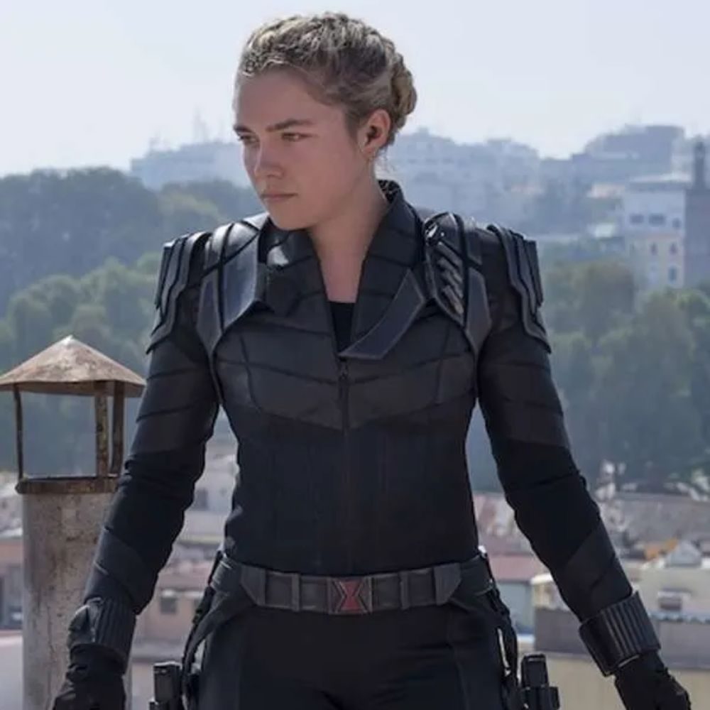 Thunderbolts 2025 Yelena Belova Black Leather Jacket