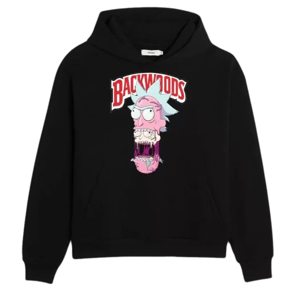Unisex-Black-Backwoods-Rick-Hoodie-Front-Look.webp