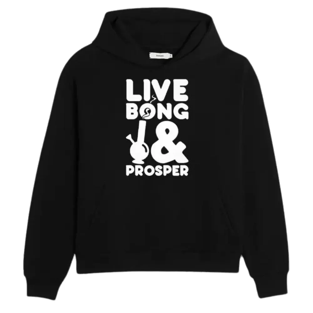 Unisex Black Live Bong Prosper Hoodie