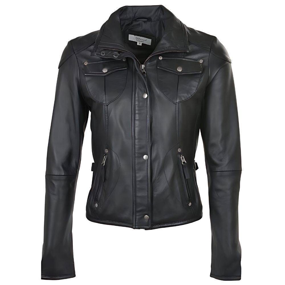 Women Stylish Black Leather Jacket