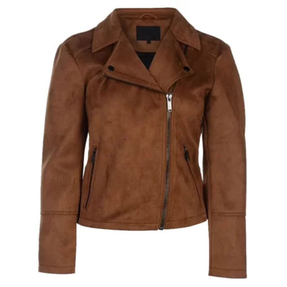 Women's Brown Suede Leather Jacket