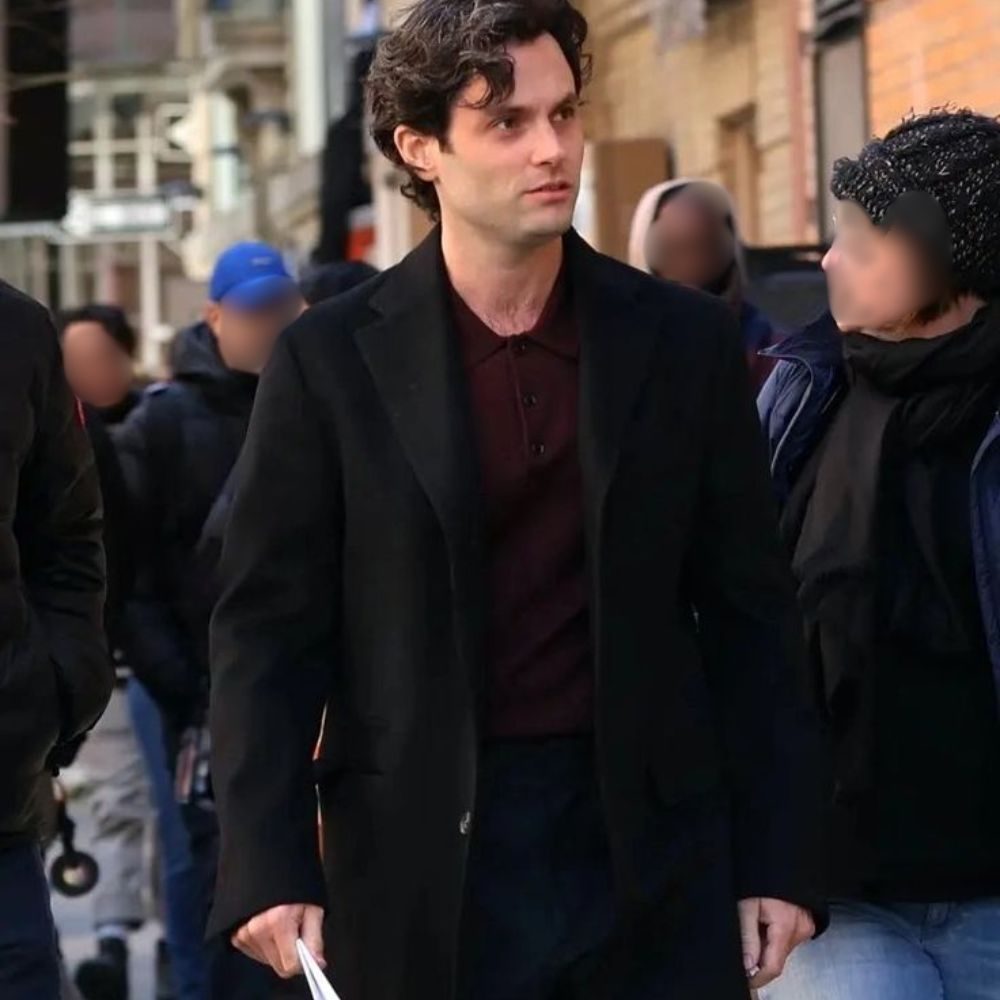 You S05 Penn Badgley Wool Coat