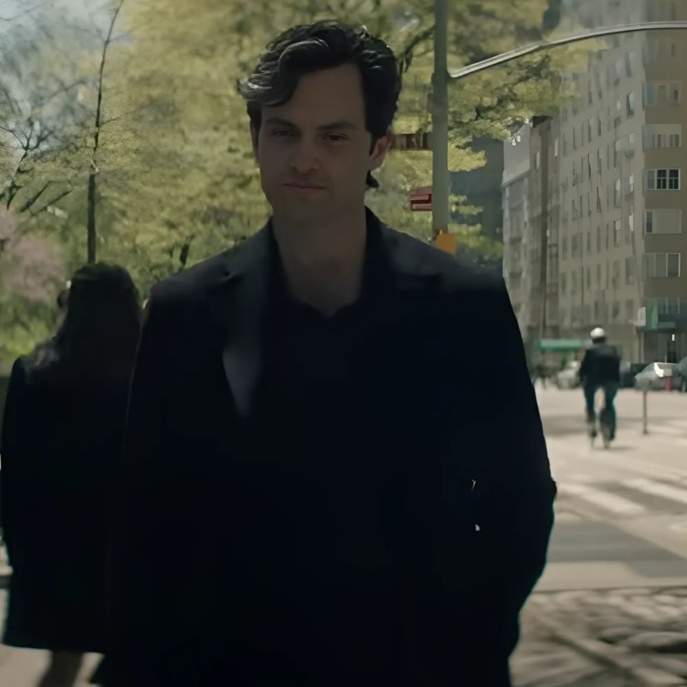 You S05 Penn Badgley Wool Coat