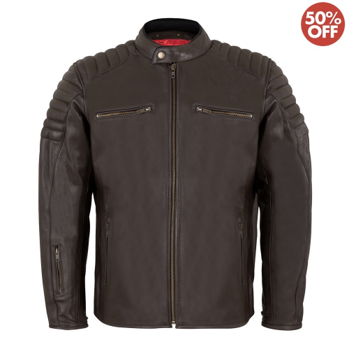 Joe Rocket 92 Brown Bomber Motorcycle Leather Jacket