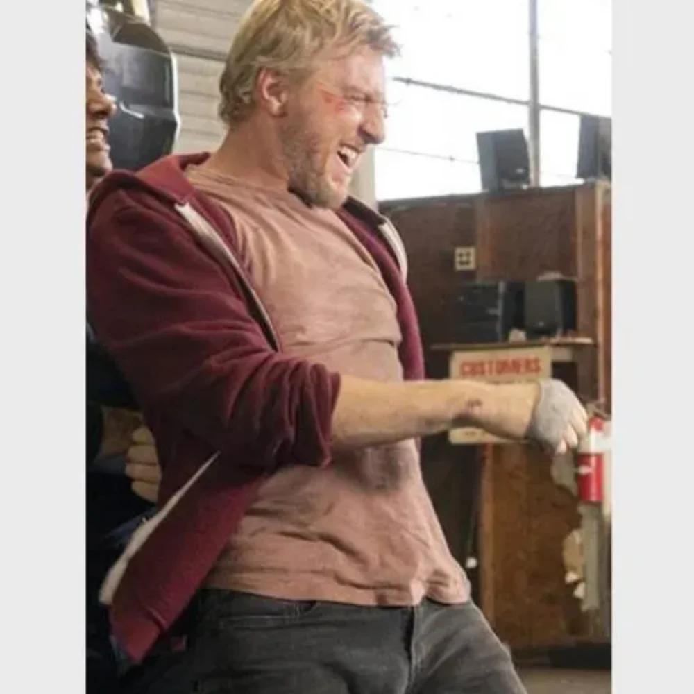 front view - Cobra Kai Johnny Lawrence Zip Up Hoodie (3)