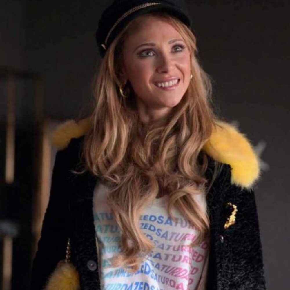 Amazing Ted Lasso Keeley Jones Black Fur Jacket