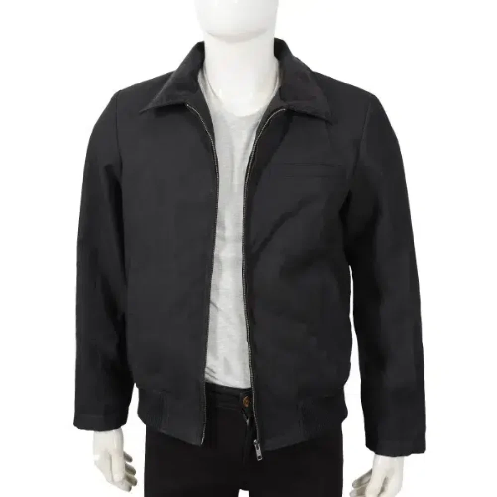 Kevin Costner Yellowstone John Dutton Black Cotton Jacket